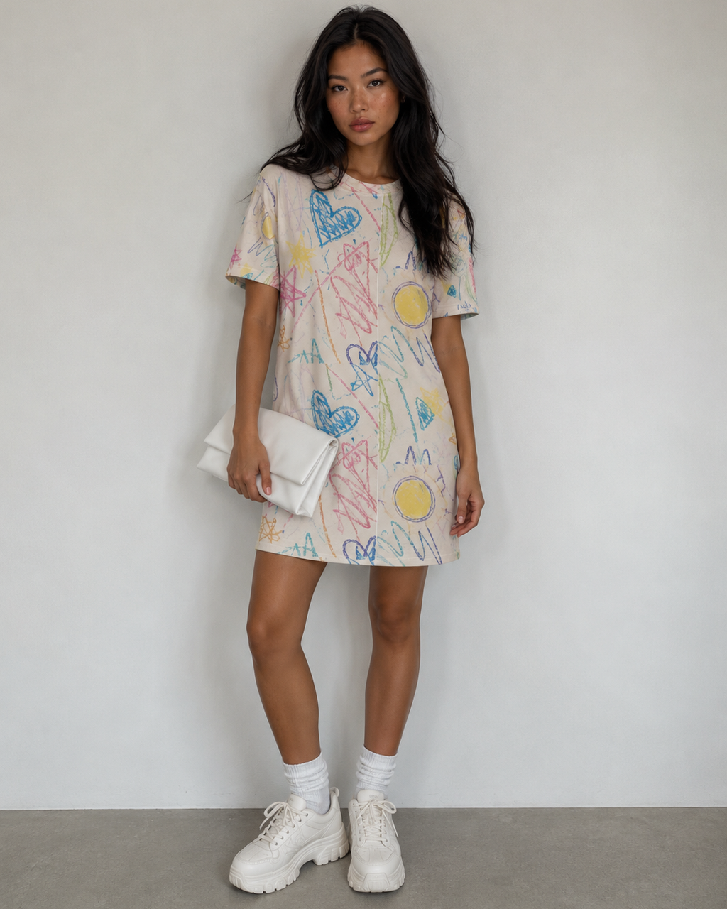 Scribble T-Shirt Dress