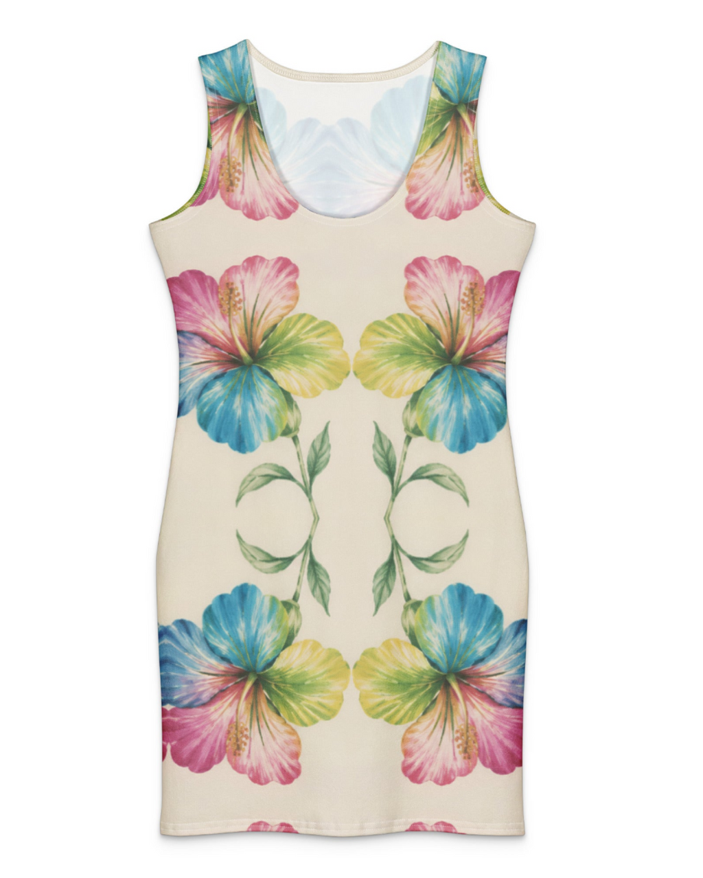 Flower Reflection Bodycon Dress