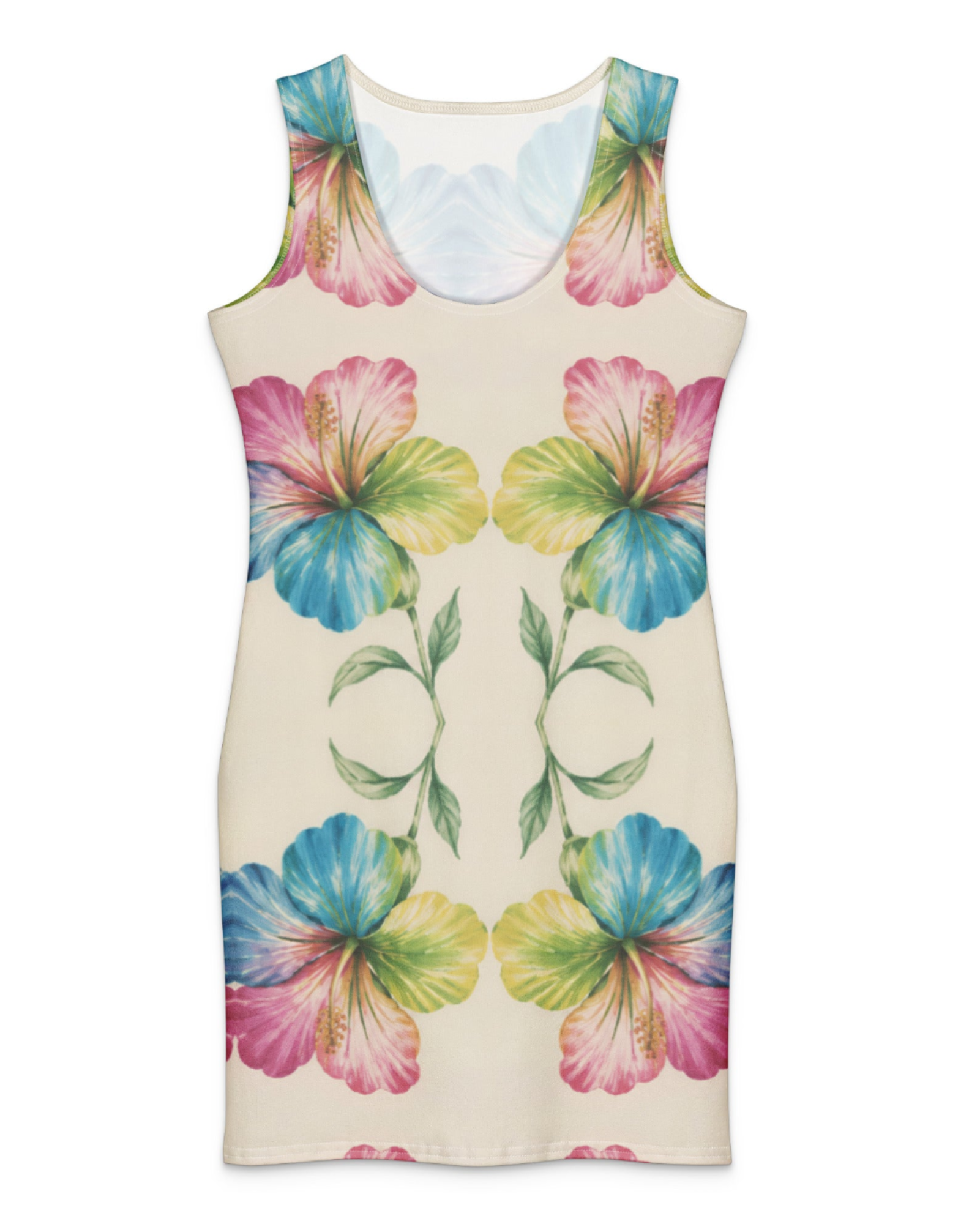 Flower Reflection Bodycon Dress
