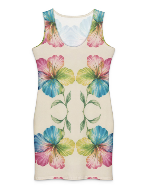 Flower Reflection Bodycon Dress